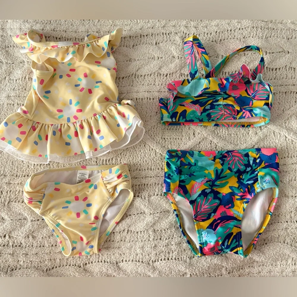 Baby girls swimsuit set 6-9m months and 12 months